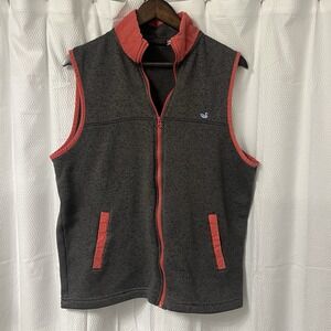 Southern Marsh FieldTech Full Zip Vest Gray W/ Pockets Fleece Mens Size Medium